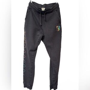 Pura Vida Black Joggers with Colorful Details